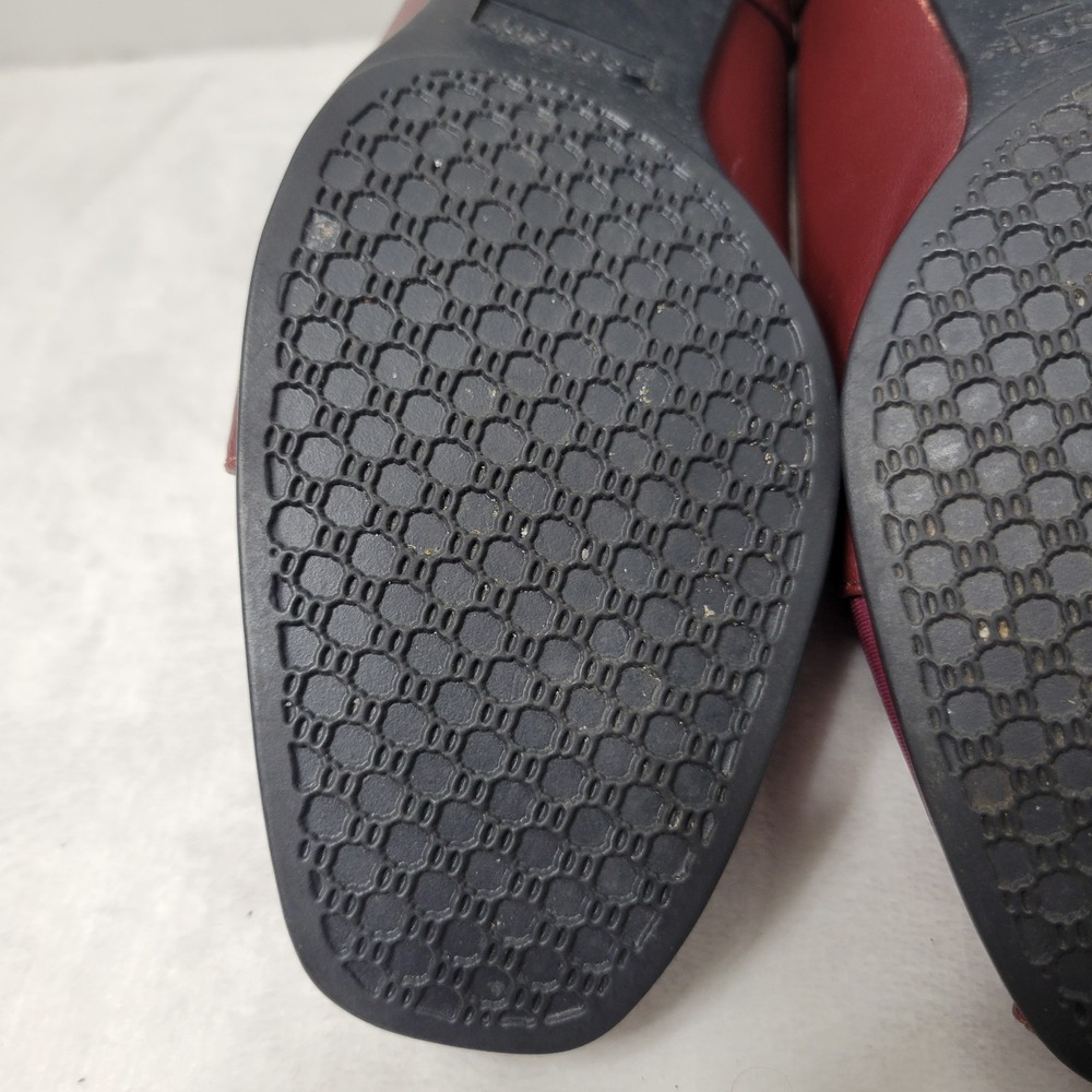 Beacon Joan Slip-On Shoes Women's Sz 8W Black Leather‎ Square Toe Block Heel - Picture 12 of 13